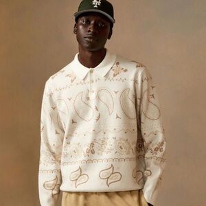 Kith Paisley Harmon Pullover - New- Medium-Waffle